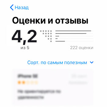 Заказать отзывы на App Store